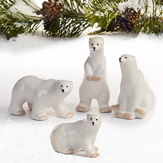 Porcelán jegesmedve, 5-9 cm – Karácsonyi városok, animációk