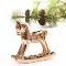 Réz színű porcelán hintaló – 15 cm