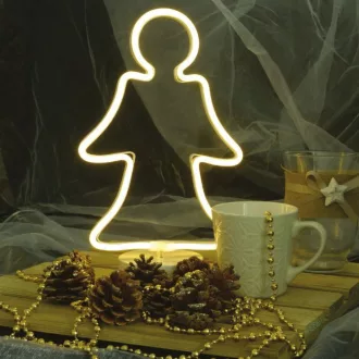 Dekortrend neon ablakdísz angyal motivum – Karácsonyi világítások