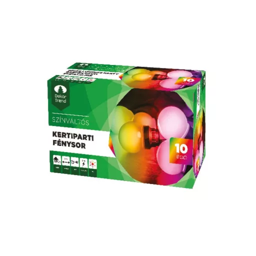 Dekortrend Kertiparti fénysor 5 opál égő RGB – Karácsonyi világítások