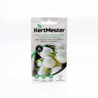 Kertmester "A" Padlizsán White Egg tojásgyümölcs (Vetőmag) – Palántázás