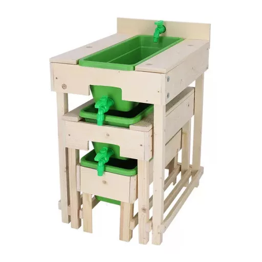 Kerti pancsolóasztal szett gyerekeknek, 3 db-os