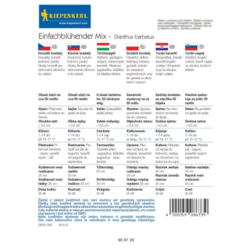 Törökszegfű színkeverék (KP) (Virágmag) – Palántázás