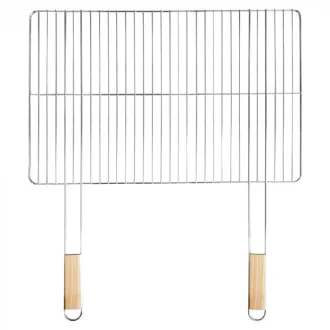 Szögletes grillrács fa fogantyúval 69x60 cm