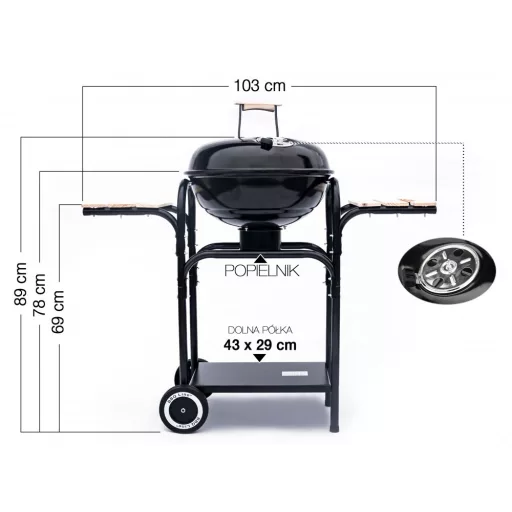 MIR270 szenes grill fedéllel