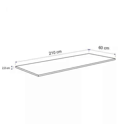 Konyhai munkalap 210 x 60 x 2,8 cm Beton