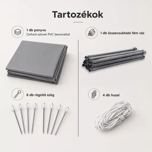 Összecsukható kerti pavilon 3x4,5 m