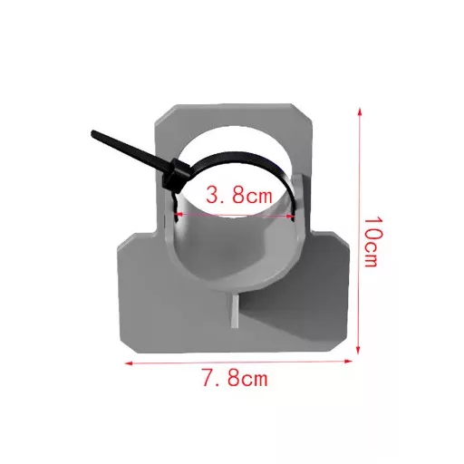 Medencecső tartókonzol 38 mm szürke – Medence karbantartó eszközök, vegyszeradagolók