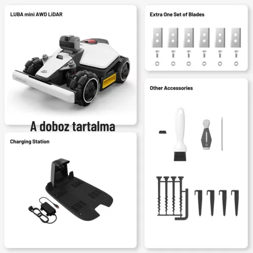 LUBA MINI AWD LiDAR 1500 robotfűnyíró