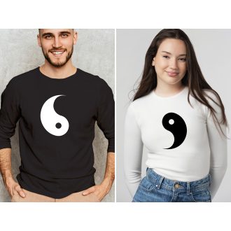 Jin és Jang páros hosszú ujjú póló – női