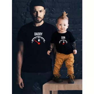 Üzemanyag apa–fia póló szett, gyerek 44–50