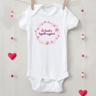 Nagytesó leszek! KOSZORÚS rövid ujjú body gyerek