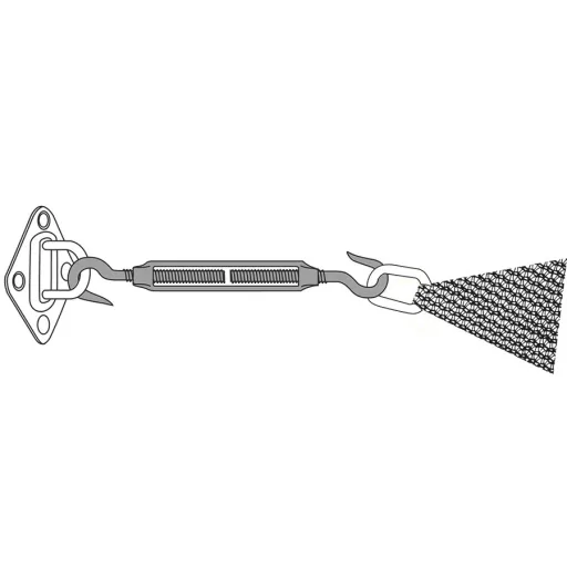 TENSOR feszítő, inox, 19,2 x 3,3 x 1,3 cm