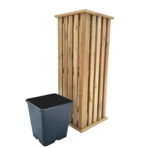 TALIA PLANTER fa virágláda, 32,5 x 32,5 x 85 cm – Virágcserepek, virágládák