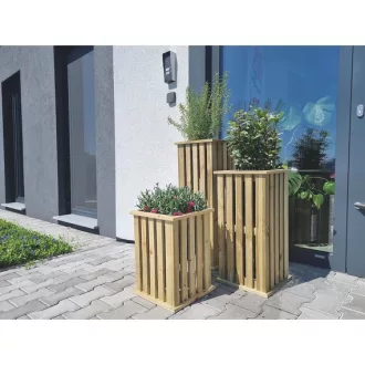 TALIA PLANTER fa virágláda, 32,5 x 32,5 x 45 cm – Virágcserepek, virágládák