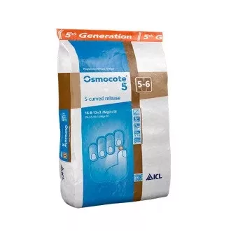   Osmocote 5 S-Curved 5-6 hónapos Nitrogénes 16-08-12+2MgO+TE 25 kg