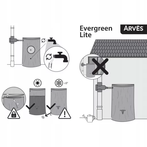 Esővízgyűjtő 300 Evergreen Lite - Umbra