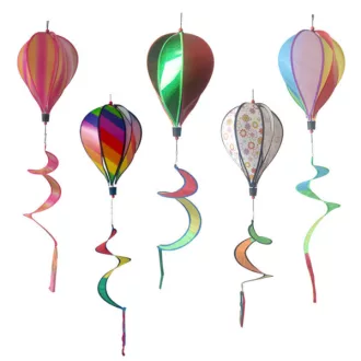 Spirálban függő madárriasztó ballon, vegyes szín – Kertészkedés gyerekeknek