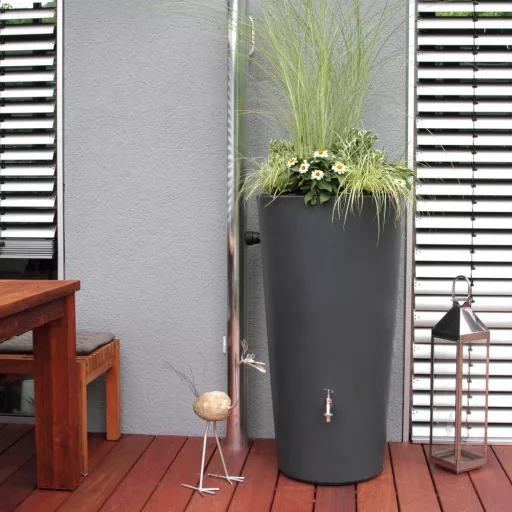 Esővízgyűjtő 150 Rainbowl Flower - Szürke