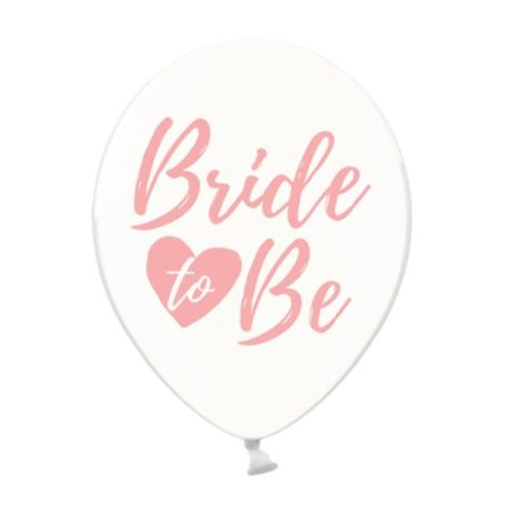 Lufi Bride to be felirattal 30cm áttetsző-rózsaszín S/6