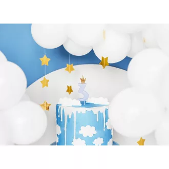 Szülinapi számgyertya, 3, világoskék, 9.5 cm – Gyertya, Csillagszóró, Tűzijáték és Szívószál