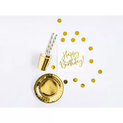 Születésnapi buli díszkészlet arany színben