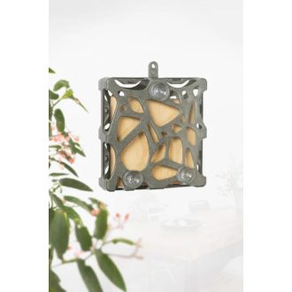   ANNA 100%-ban újrahasznosított ABLAK madáretető szürke, tapadókorongokkal 12,5x15x4