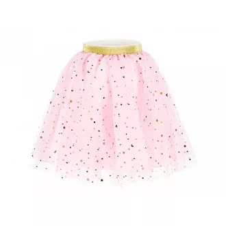 Hercegnő szoknya, rózsaszín, arany mintával