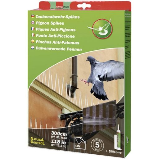 Natural Control madárriasztó tüske 300 cm, 9x334 mm+ szilikon ragasztó (Swissinno)