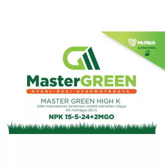 Master Green High K (15-5-24+2MgO+TE) 20 kg (700-800m2) – Szezonális fenntartó trágyák