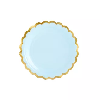 Tányérok, világos kék, 18cm