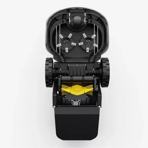 YUKA 3000 robotfűnyíró seprő adapterrel