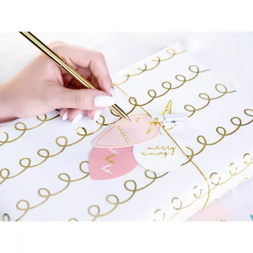 Rózsaszín mix ajándékkísérő címke, 12 db