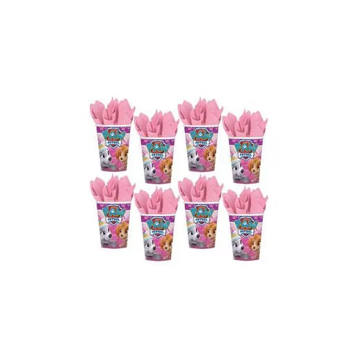 Mancs Őrjárat - Paw Patrol Pink Parti Papír Pohár - 266 ml, 8 db-os