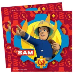   Fireman Sam - Tűzoltó Parti Szalvéta - 33 cm x 33 cm, 20 db-os