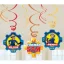 Fireman Sam - Tűzoltó Spirális Függő Dekoráció - 6 db-os – Tűzoltó Sam