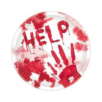 Bloody Good Time - Véres Parti Tányér - 23 cm, 8 db-os