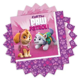 Paw Patrol Pink Parti Szalvéta - 33 cm x 33 cm, 20 db-os – Mancs őrjárat - Paw patrol