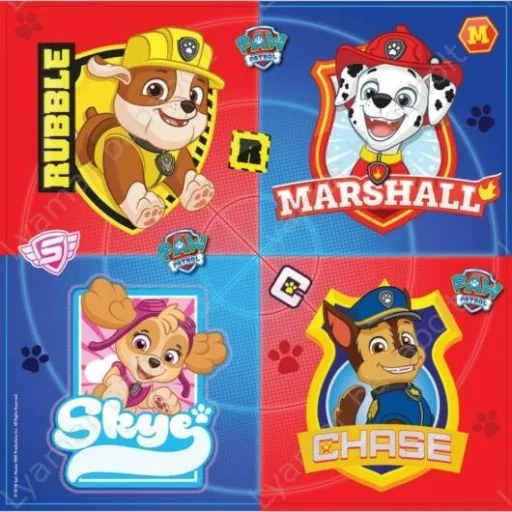 Mancs Őrjárat - Paw Patrol 2018 Parti Szalvéta - 33 cm x 33 cm, 16 db-os
