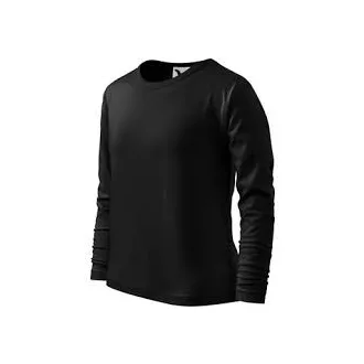   Adler 121 GYEREK hosszú ujjú, környakú póló - Fekete - 8 éves