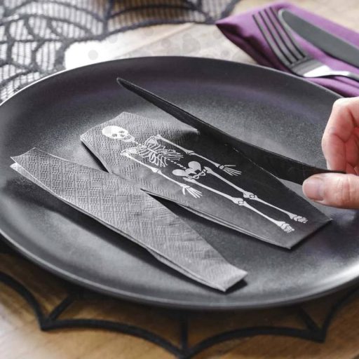 Kihajtható Koporsó Mintás Szalvéta Halloween-re