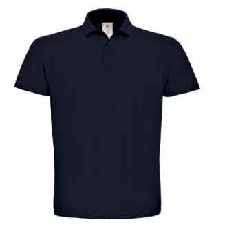   B&C 001 UNISEX galléros, rövid ujjú, póló - Navy Kék - L