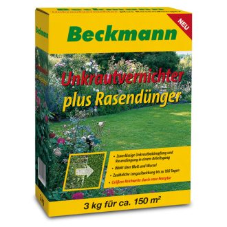 Beckmann gyomirtós gyeptrágya 3kg 22+5+5 (150 m2) – Problémamegoldó gyeptrágyák (gyom, moha, stressz)