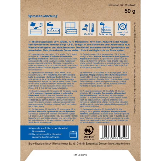 BIO-csíramag keverék (lucerna, mungóbab, mustár) 50g