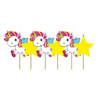 Unikornis Gyertya Szett - 6 db-os