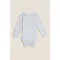 F&F hosszú ujjú BODY - Szürke - 6-9 hónapos