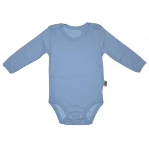 F&F hosszú ujjú BODY - Világoskék - 6-9 hónapos