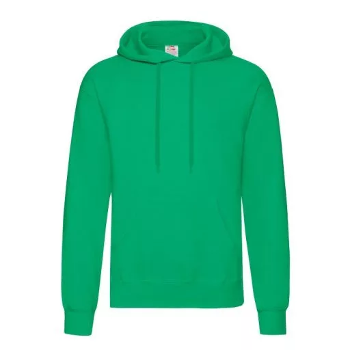 Fruit of the Loom Lightweight Sweat GYEREK környakú, kenguruzsebes pulóver - Zöld - 9-11 éves