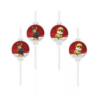 Mancs Őrjárat - Paw Patrol Parti Szívószál, 4 db-os
