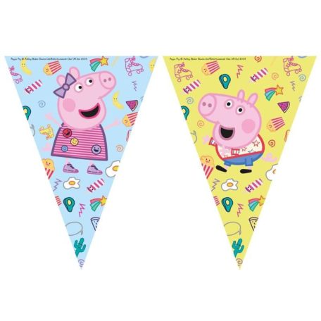 Peppa Malac - Peppa Pig Messy Play Parti Zászlófüzér - 230 cm